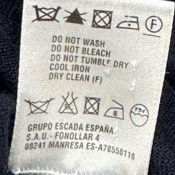 ESCADA BEADED CASHMERE BLEND CARDIGAN XL BLACK. - Picture 6 of 7